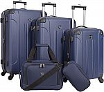 5-Pc Travelers Club Chicago Hardside Expandable Spinner Luggages $93