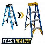 Werner 4-Ft Fiberglass Step Ladder (8-Ft Reach Height) $39.90