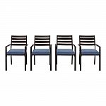 4-Count Hampton Bay Dorset Black Aluminum Outdoor Dining Chairs $150 (75% off)