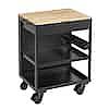 Husky Extra Wide Utility Cart with Wooden Top $125