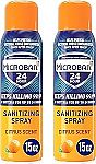 2-Ct Microban 24 Hour Disinfectant Sanitizing Spray $4.14