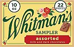 Whitman's Sampler Assorted Chocolates, 10 Ounce (22 Pieces) $5