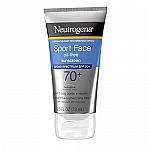 2.5-Oz Neutrogena Sport Face Oil-Free Lotion Sunscreen SPF 70+ $5.71