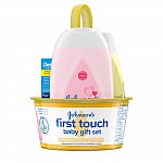 4-Piece Johnson's First Touch Baby Gift Set $7.80 and more