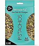 Wonderful Pistachios No Shells, Sea Salt & Vinegar, 5.5 Oz Bag $3.87