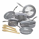 12-Piece Goodful Ceramic Nonstick Pots & Pans Set $78.42