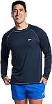 Speedo Men's Uv Swim Shirt Long Sleeve Loose Fit Easy Tee $13.80