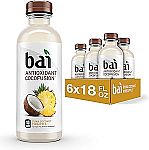 6-Count Bai Coconut Flavored Water, Puna Coconut Pineapple $7.86