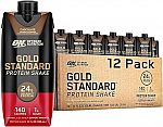 12-Ct 11-Oz Optimum Nutrition Gold Standard Protein Shake $13.61