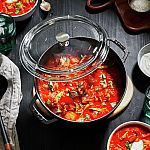 STAUB CAST IRON 4 qt, round, Glass Lid Cocotte $90 and more