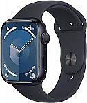 Apple Watch Series 9 [GPS 45mm] Smartwatch with Midnight Aluminum Case $343 (YMMV)