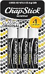 3-pack ChapStick Classic Original Lip Balm Tubes 0.15 oz $1.89