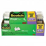 6 Pack  Scotch Magic Tape with Refillable Dispenser $6.98 and more