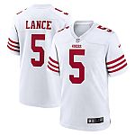 Men's San Francisco 49ers Trey Lance Nike White Player Game Jersey $13