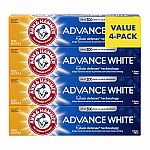 4-Pack 6-Oz Arm & Hammer Advance White Toothpaste $7.91