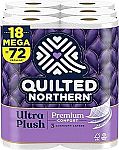 18-Count Quilted Northern Ultra Plush Mega Roll Toilet Paper $17
