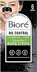 6 Count Biore Charcoal Blackhead Remover Pore Strips $4.38