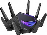ASUS ROG Rapture GT-AXE16000 Quad-band WiFi 6E Extendable Gaming Router $440