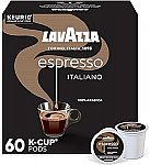 60 Count Lavazza Espresso Italiano Single-Serve Coffee K-Cups $25.60