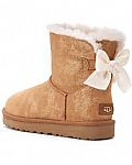 UGG Mini Bailey Bow Glimmer Faux Fur Lined Boot $60