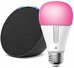 Echo Pop with TP-Link Kasa Smart Color Bulb $18 and more