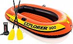 INTEX Explorer Inflatable Boat Series: Dual Air Chambers $17.99 and more
