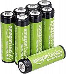 8-Pack Amazon Basics 2000mAH Rechargeable AA NiMH Batteries $6.67