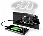 AmazonBasics Projection Alarm Clock w/Phone Charging, FM Radio $9.99