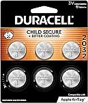 6-Count Duracell CR2032 3V Lithium Battery $6