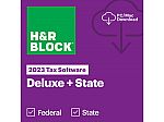H&R Block 2023 Deluxe + State Software $25 and more