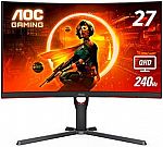 AOC CQ27G3Z 27" Curved QHD Gaming Monitor $258.2