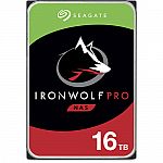 Seagate 16TB IronWolf Pro 7200 rpm SATA III 3.5" Internal NAS HDD (CMR) $200