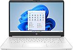 HP 14-dq0052dx 14” HD Laptop (N4120 4GB 64GB White) $129.99