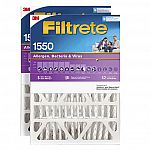 2-Pack 3M Filtrete Ultra Allergen Reduction Deep Pleat 4" MPR 1550 Filters $34.99