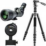 Vanguard 20-60x80 Endeavor HD 82A Angled-Viewing Spotting Scope Bundle with Tripod & Digiscoping Adapter $369.99