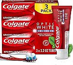 3-pack Colgate Optic White Advanced Teeth Whitening Toothpaste $9 + Get $1.80 Credit