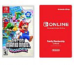 Super Mario Bros. Wonder (Nintendo Switch) + 12-Month Nintendo Switch Online Family Membership Code $59.99