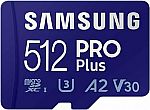 SAMSUNG PRO Plus 512GB microSD Memory Card + Adapter $29