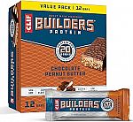 12-Pk CLIF Builders Chocolate Peanut Butter Protein Bars $8
