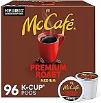 96 Count McCafe Premium Roast, Keurig Single Serve K-Cup Pods $28.49