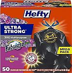 50 Count Hefty Ultra Strong Multipurpose Large Trash Bags 30 Gallon $12 and more