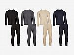 6-Pc Assorted Men's Waffle Knit Base Layer Thermal Set $22.99