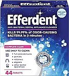 44 Count Efferdent Retainer Cleaner & Denture Cleanser Tablets $1.43