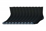 Amazon Essentials Men's Cotton Half Cushioned Crew Socks 10 Pairs $13.70