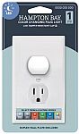 Hampton Bay 1-Gang Duplex Tamper-Resistant Color Changing LED Plug Light Set $1.48 YMMV