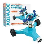 Aqua Joe Indestructible Zinc Impulse 360º Sprinkler w/ Wheels $10 and more