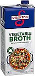 Swanson 100% Natural, Gluten-Free Vegetable Broth, 32 Oz Carton $1.48 and more