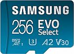 256GB Samsung microSDXC Memory Card w/ Adapter $14.40