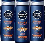 3-Pack 16.9-oz Nivea Men Sport Body Wash $10.33