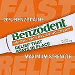 0.25-Oz Benzodent Dental Pain Relieving Cream $1.81